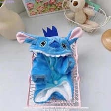 Pet Dog Clothes Stitch Coat Puppy Cat Cartoon Costume Winter Xmas Gift Blue New