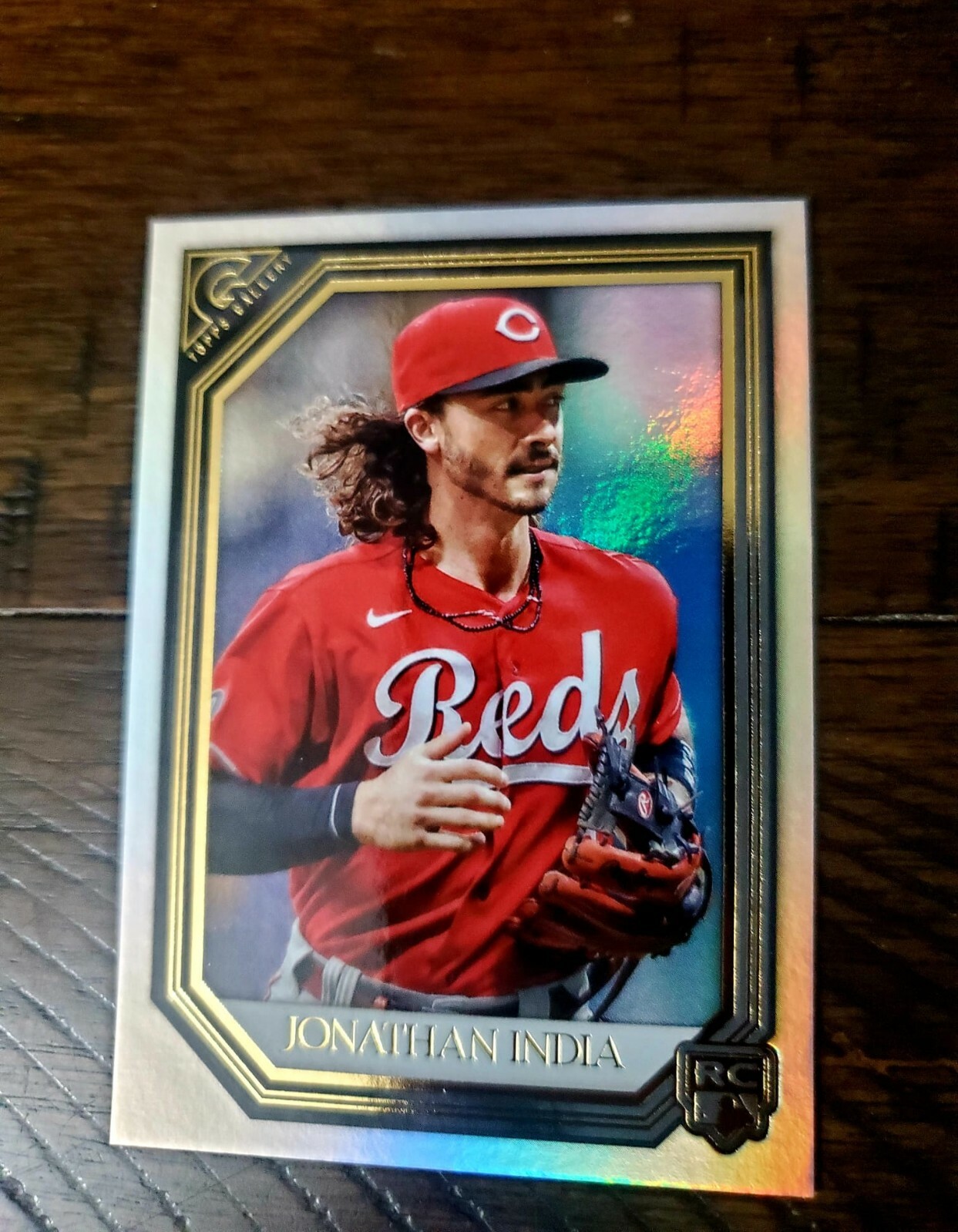 2021 Topps Gallery Jonatha India Rainbow Foil RC #93 SP Rookie Card REDS