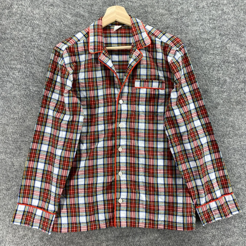 Crewcuts Sleepshirt Boys XL Red Plaid Button Up Collared Long Sleeve Sleepwear - Image 4 of 4
