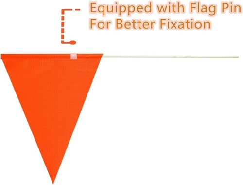 Uelfbaby Upgraded Bike Flags with Pole 6 ft High Visibility Orange Fags with ... - Picture 2 of 3