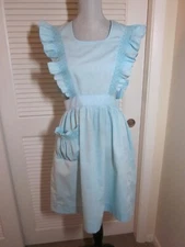 Neat 'n Tidy Pinafore Bib Apron Aqua VINTAGE 1950s 1960s