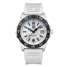 Luminox Swiss Made Watch Pacific Diver Ripple Dive 39mm 3128M White Rubber Band