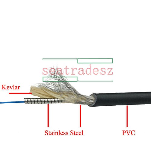 70M Black Armored Fiber Cable LC-LC UPC SM 9/125 Duplex Fiber Optic Patch Cord - Afbeelding 7 van 11