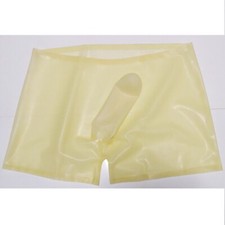 Transparent Latex Panties with Sheath Rubber Boxer Underwear Handmade for Men US
