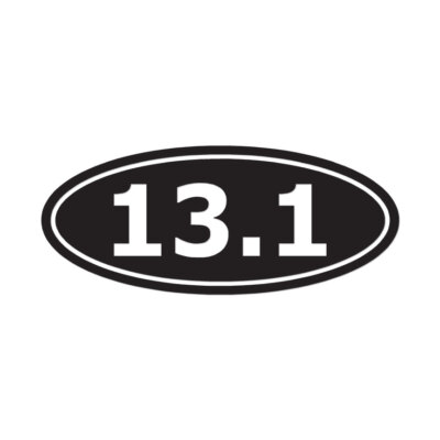 13.1 Half Marathon - Vinyl Decal Sticker - Multiple Color & Sizes - ebn351