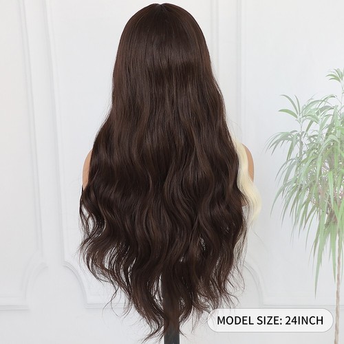 Natural Loose Wave Lace Front Wigs Blonde Highlights As Human Hair Women Party - Picture 5 of 7