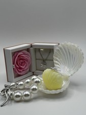 Valentine  s Day Gift Box With Preserved Rose  Crystal Pendant For Her