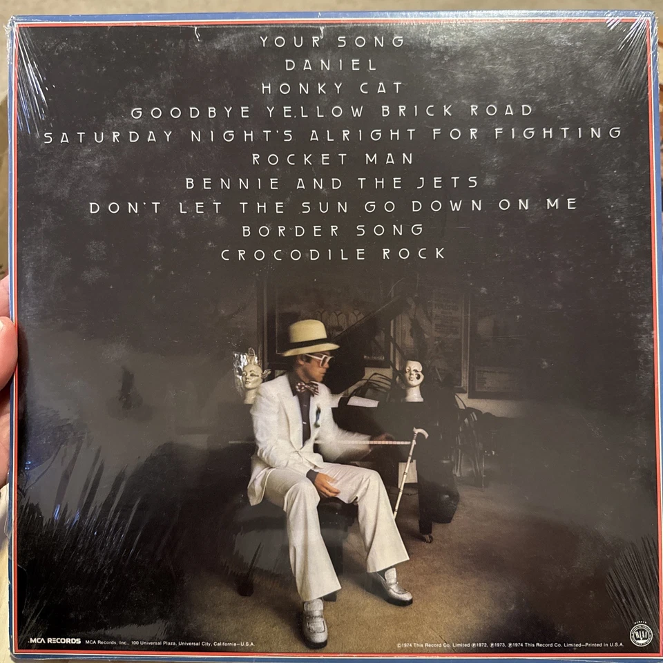 Elton John LP Vinyl Greatest Hits 1974 Original Factory Sealed!  - Image 2 of 4