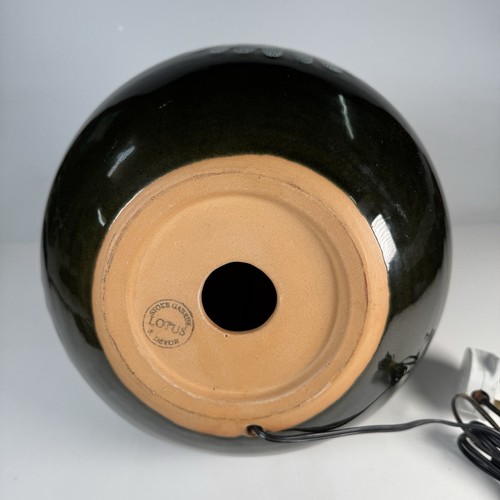 Large Lotus Studio Pottery Lamp Base, Stoke Gabriel Devon, M&E Skipwith - MCM - Foto 8 di 11