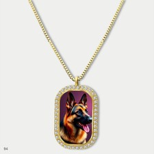 Gorgeous Cute German Shepherd Dog Breed Fashion Pendant Necklace Chain Image Dog