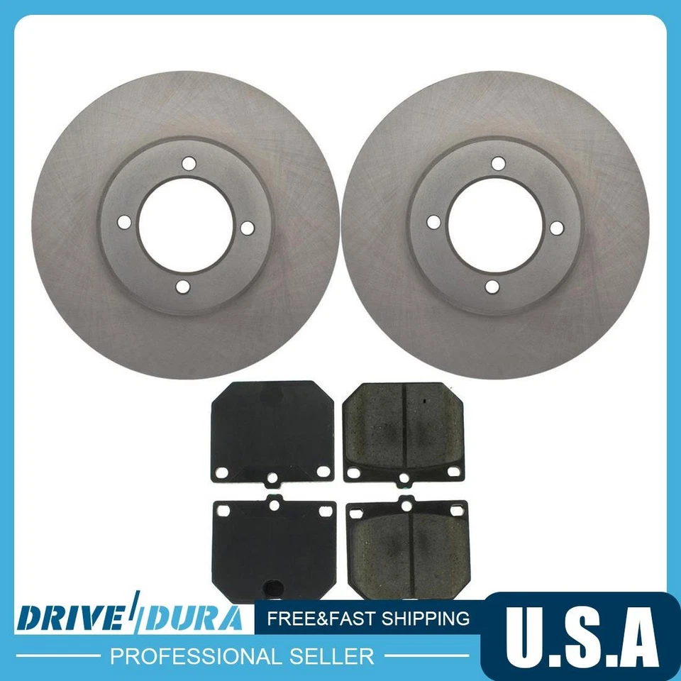Kit de rotores y pastillas de freno de disco delanteros para Toyota Corona Toyota Cressida Foto 2 de 2