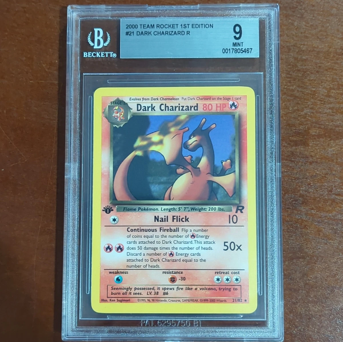 Charizard Pokémon TCG Beckett Grading Services (BGS) Team Rocket