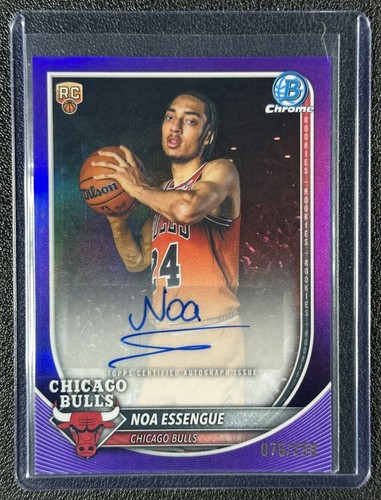 NOA ESSENGUE 2025-26 BOWMAN CHROME #BCA-NE ROOKIE AUTO PURPLE REFRACTOR 76/250