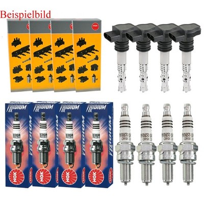 4x NGK Zündspule +4x Zündkerze Iridium IX für Toyota Corolla Compact _E11_ 1.4