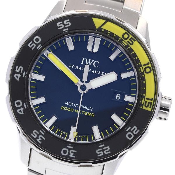 IWC AQUATIMER IW356808 44mm SS Black Dial Automatic Date Watch #C436 image 6