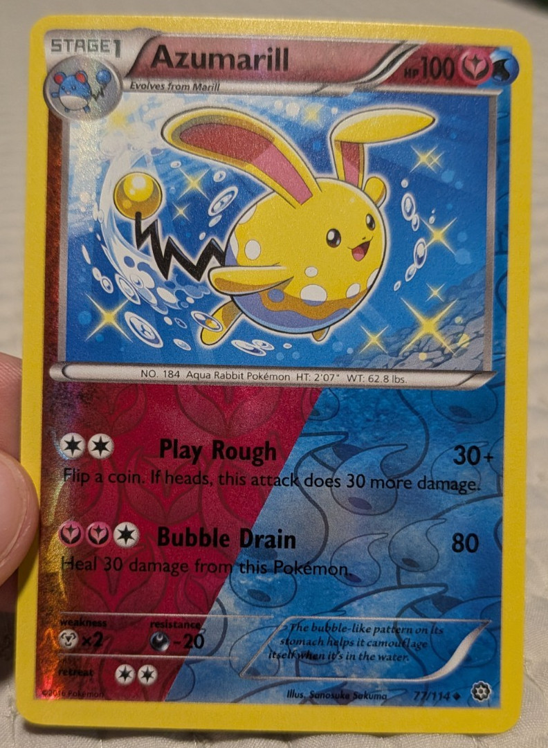 Azumarill 77/114 XY: Steam Siege | UNCOMMON REVERSE HOLO | NEAR MINT | US