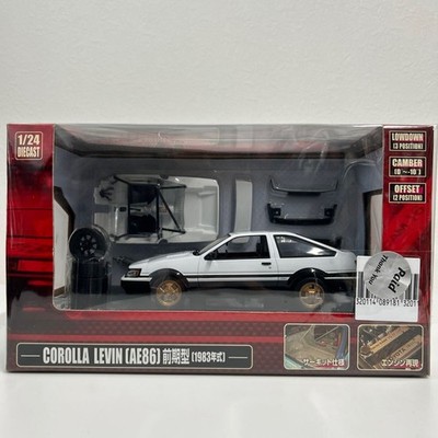 Aoshima DISM 1/24 Toyota Corolla Levin AE86 frühes Modell 1983 weiß schwarz