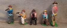 VTG Johillco Crescent Toys Cowboys Gun Slingers Figures Lot of 5 England