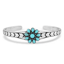 Montana Silversmiths® Sunflower Turquoise Cuff Bracelet BC5380