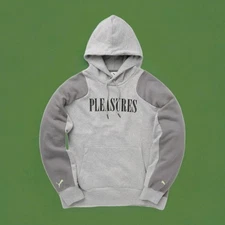 NWT MENS LARGE PUMA X PLEASURES COLLABORATION GRAY HOODIE LIMITED SKU 251