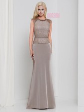 Marsoni M191 MOB Mother Bride Groom NWT Taupe sz 10 mothers dress wedding new