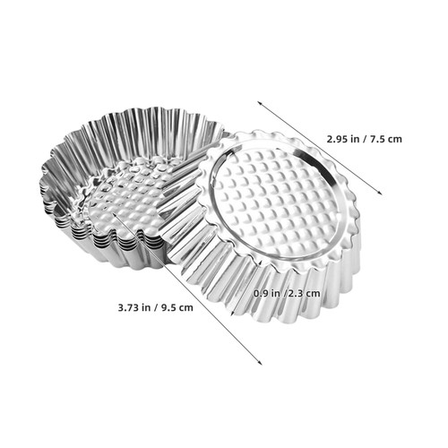 20 Pcs Tart Molds Nonstick Mini Tart Tin Pans Stainless Steel Baking Supplies - Bild 12 von 12