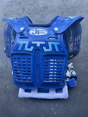 Vintage Jt Racing USA Blue Chest Protector Motorcross Armor Shield Made in USA
