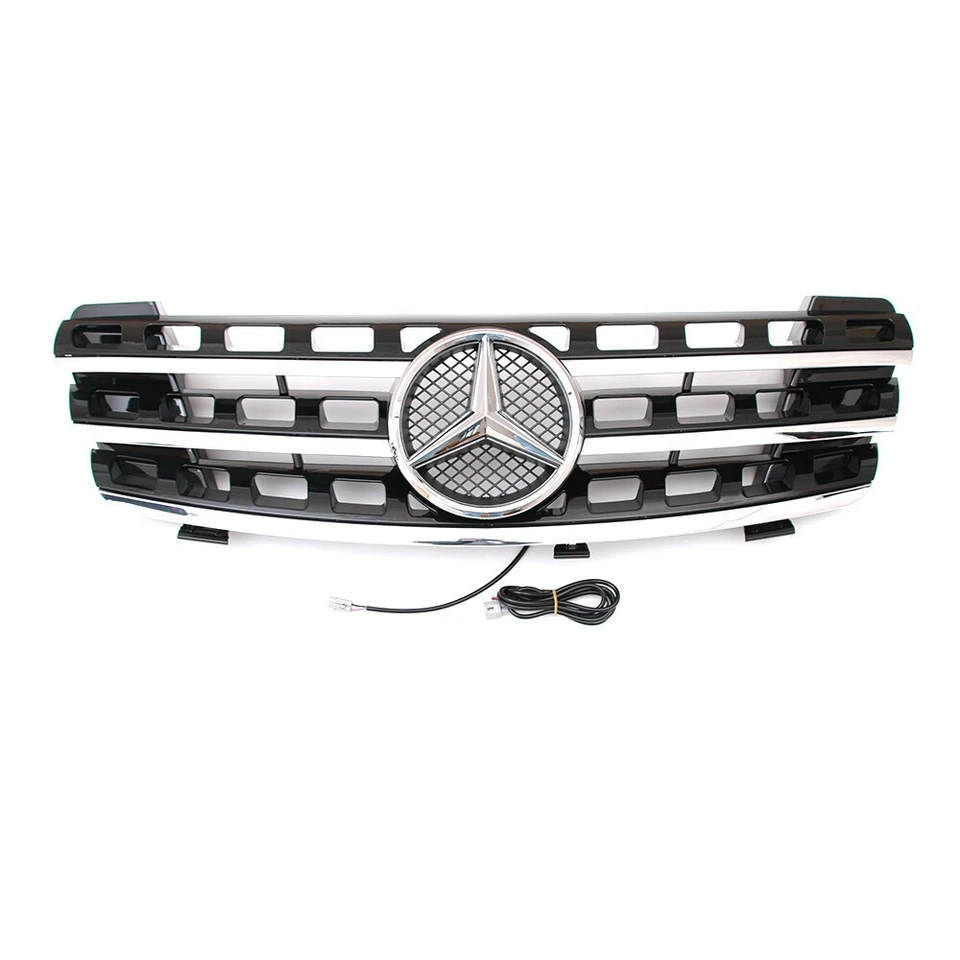 For 2005-2008 Mercedes W164 ML350 ML320 ML63 ML500 ML550 Grille Grill W/LED Star - Image 2 of 4