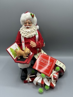Possible Dreams Clothtique Dept 56 Santa CAT-MOUSE GAME 9  Christmas Decor