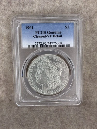 1901-P  $1 Morgan Silver Dollar PCGS VF Detail Cleaned
