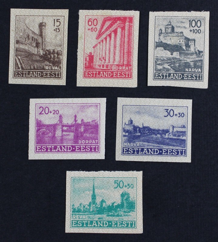CKStamps: Estonia Stamps Collection Scott#NB1-NB6 Mint H OG #NB1 Unused NG