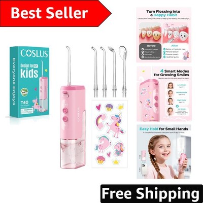 Travel-Friendly Kids Water Flosser - Ergonomic Design, 4 Modes, Nozzles Included