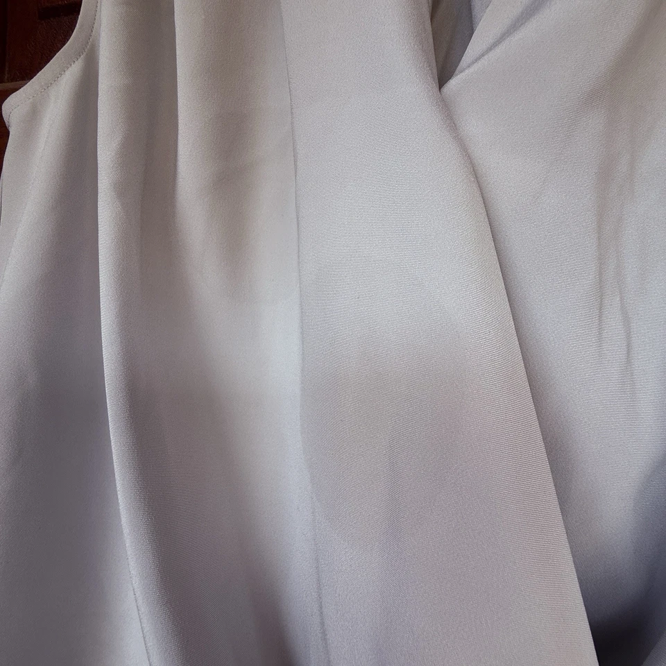 Rag & Bone Women's Meredith Mandarin Collar Surplice Blouse Top Size S Silver - Image 3 of 4