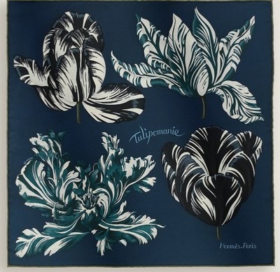 Hermes Tulipomanie Detail scarf 45 new with tags, box and receipt