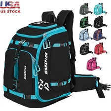 Ski Boot Backpack Waterproof Durable Gear Storage W/ Drain Holes  Pockets 65L
