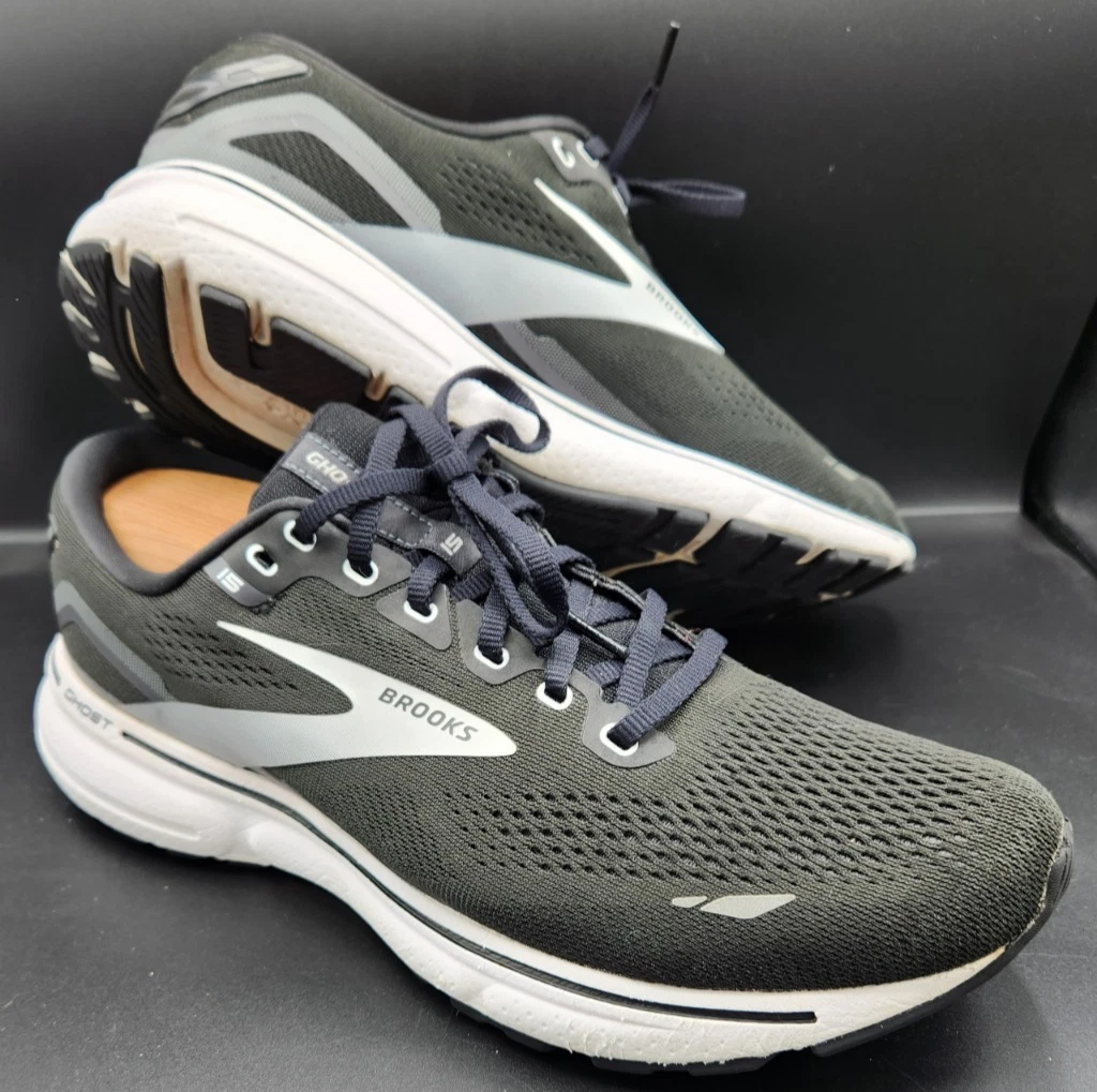 Brooks Ghost 15 Athletic Shoes Men\'s Size 9B Runner Training White Black Comfort Size 9 - Brooks Ghost 15 White Black for sale online | eBay main image 4