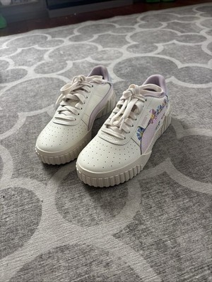 Puma Toddlers Cali Embroidered Jr Girls Sneakers Lace Up White Pink Size 5.5 NEW