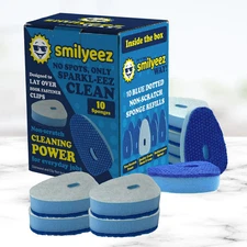 Smilyeez Blue Non-Scratch Dotted Refill for the Dish Daddy® (10 Pack)