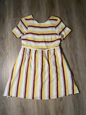MADEWELL Striped Scoop-Back Dress - Size 4