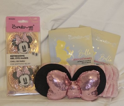 The Creme Shop Minnie Mouse Spa Band  & Gel Eye Masks & 2 Belle Face Masks
