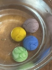 Vintage Champion W.V. Swirl Marbles Monochromatic Lot Of 4 Wet Mint .6 In