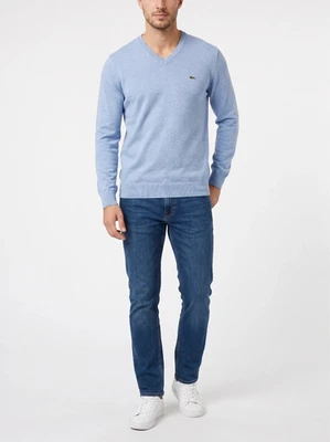 LACOSTE Pullover Pulli Herren Größe 4 / M Baumwolle V-Ausschnitt - Bild 1 von 4