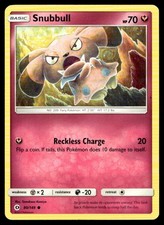 Snubbull 90/149 Common SM Base Set Pokemon Moderately Played