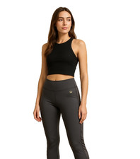 Juicy Couture Sport Leggings Small Purple Velour Side Panel Crown Logo