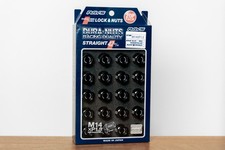 Genuine Rays Dura-nuts L42 Straight Type For 5h - M14 X 1.5 - Black 20 Lugs