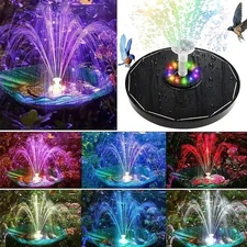 Solar Powered Colorful Fountain Pump 12 LED Lights Bath Pond Fountain2025 New