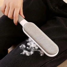 Double-Sided Pet Hair Remover Manual Lint Brush for Clothes, Carpet & Furniture