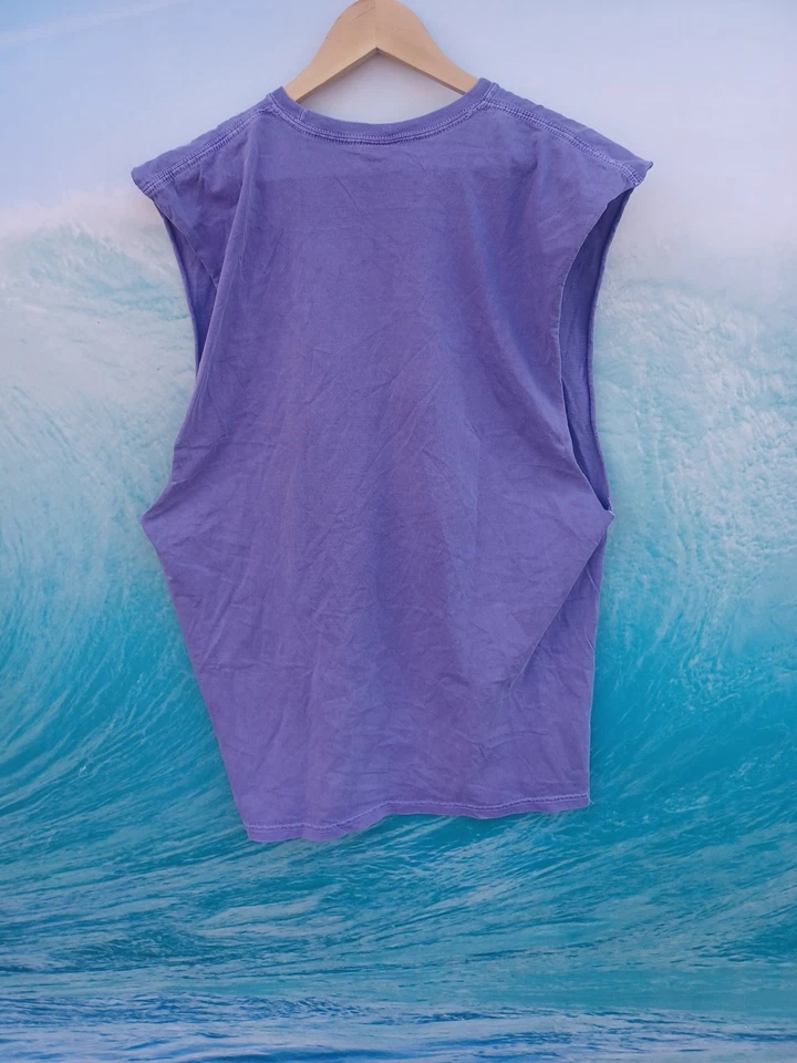 Stussy Muscle Tee Shirt Mens XL Purple Pigment Dyed Bundle Tank Top #0084 - Image 4 of 4