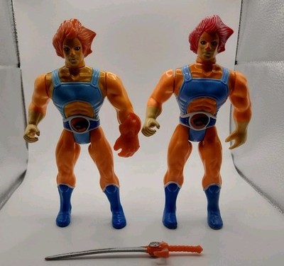 Lot Of 2 Vintage 1985 LJN Thundercats LION-O Action Figures Red + Orange Hair