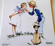 2001 NORMAN ROCKWELL PRINT "BEGUILING BUTTERCUP"  11 X 10 1/2